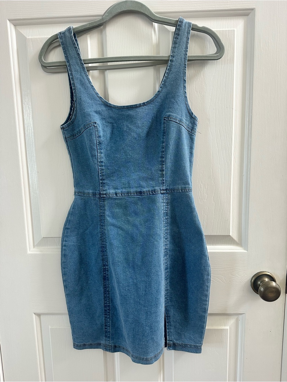 Vici Blue Denim Tank Mini Dress